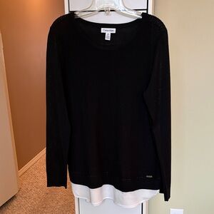 Calvin Klein Black and White Tunic Top